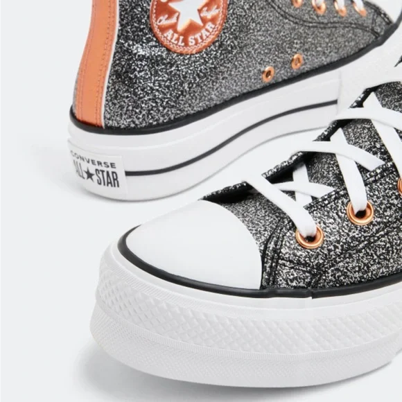Converse Glitter High-Top Sneakers NWOT - Picture 5 of 7